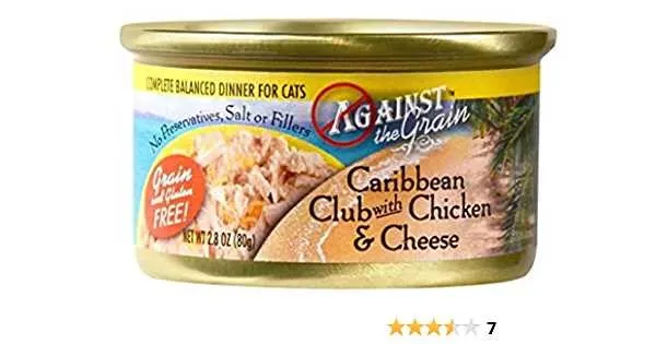 24/2.8 oz. Against The Grain Caribbean Club With Chicken & Cheese Dinner For Cats - Treat